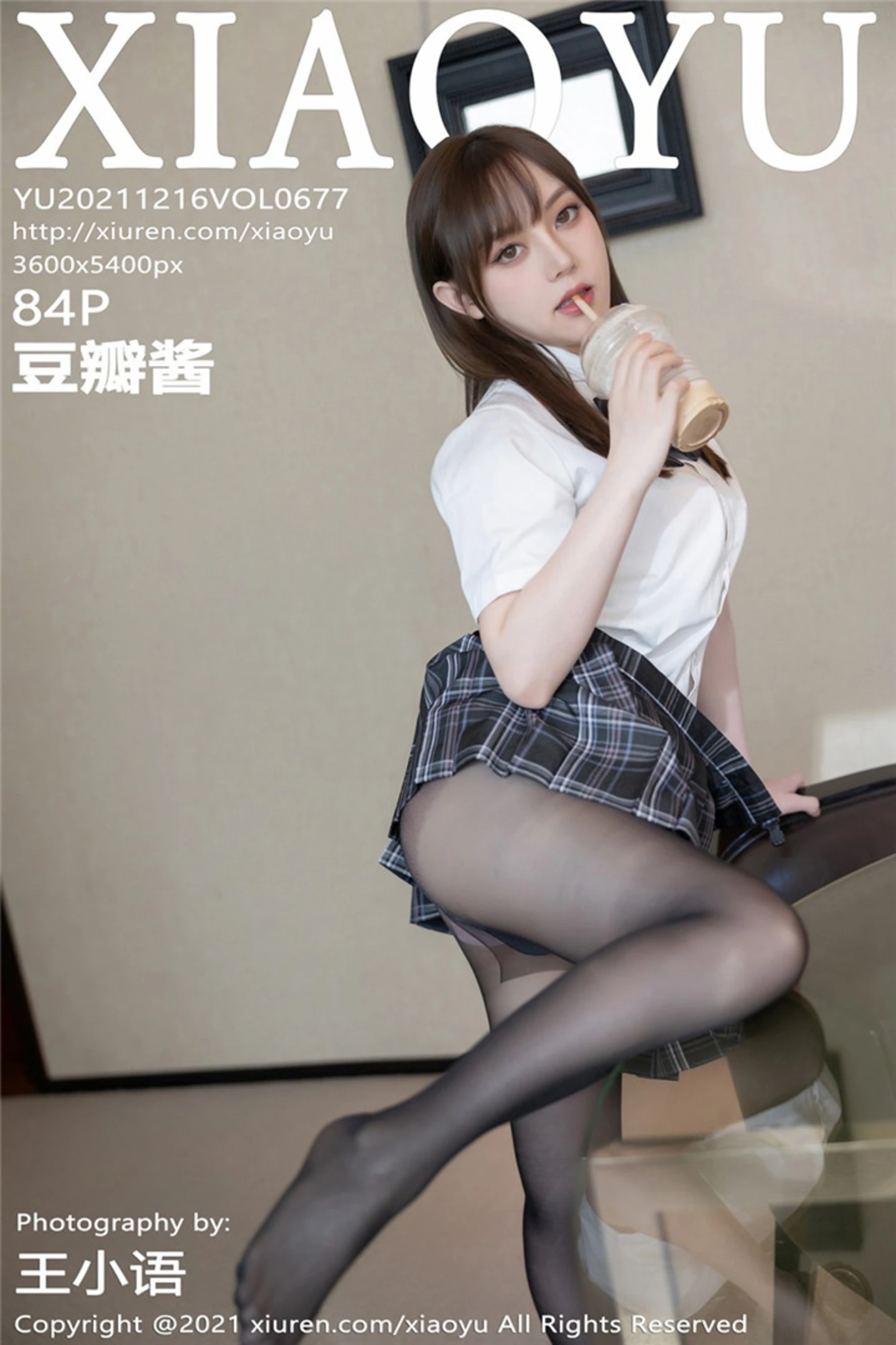 [XiaoYu画语界]Vol.677_模特豆瓣酱学生制服主题性感内衣配黑丝裤袜秀丰满身材诱惑写真84P-秀人网 - XiuRen.Xyz